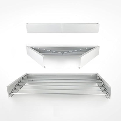 منشر الوطنية ستيل الفضي – منشر جداري أنيق مقاوم للصدأ مقاس 120 سم