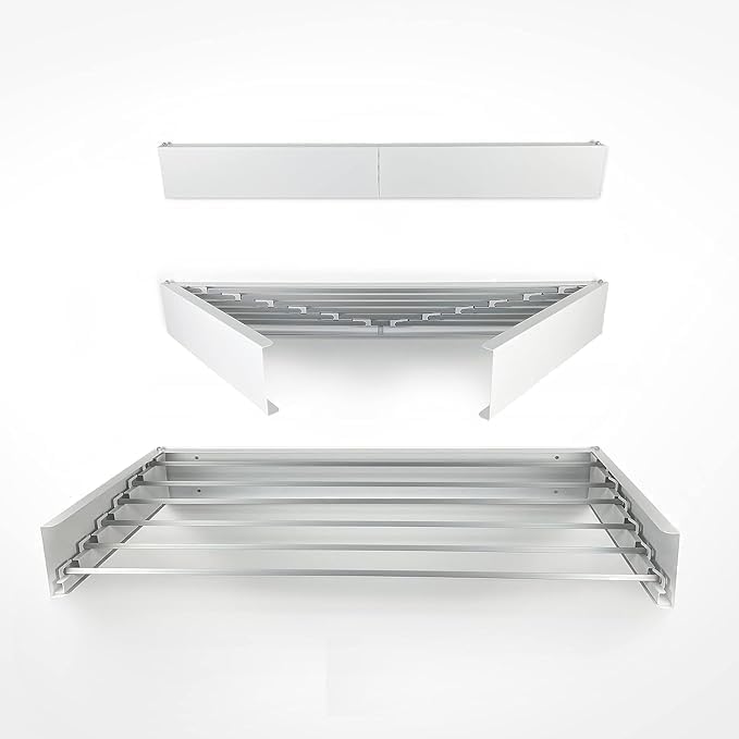 منشر الوطنية ستيل الفضي – منشر جداري أنيق مقاوم للصدأ مقاس 120 سم